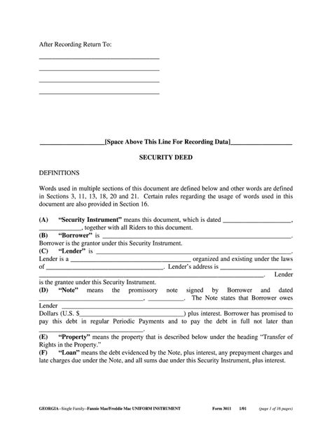 Security Deed 2001 2024 Form Fill Out And Sign Printable Pdf Template