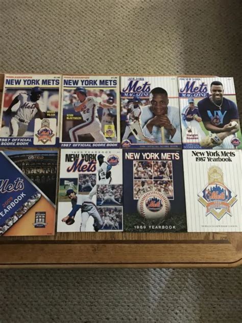 Mlb Ny Mets Yearbooks And Scorebooks Various Years 87 09 Lot Of 8 Bonus