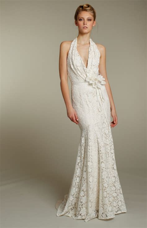 Romantic Lace Mermaid Halter Wedding Dress With Embellished Bridal Belt