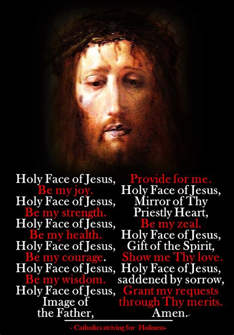 Prayer To The Holy Face Of Jesus