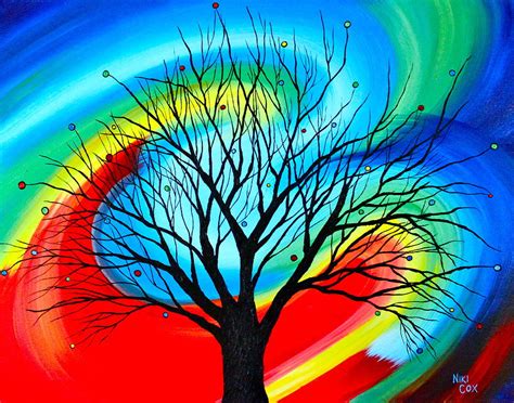 Hooker Oak Abstract Tree Painting By Cevin Cox