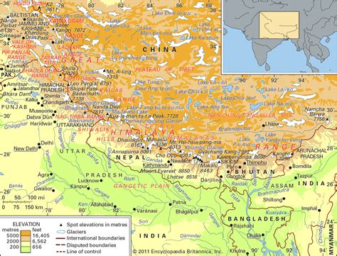 Map Of China With Himalayan Mountains World Map