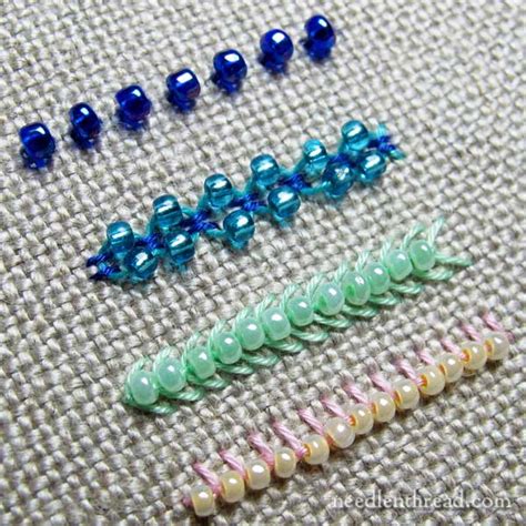 Adding Beads To Embroidery Stitches