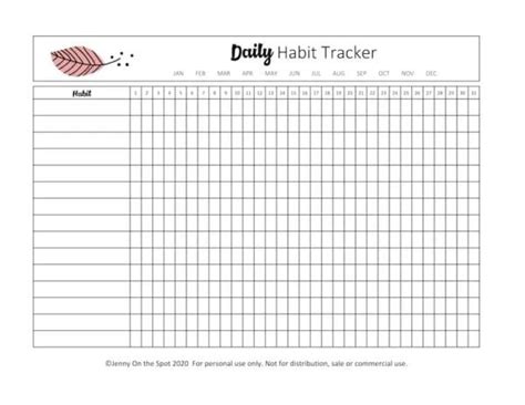 Templates Daily Habit Tracker Printable Monthly Habit Tracker Habit Log