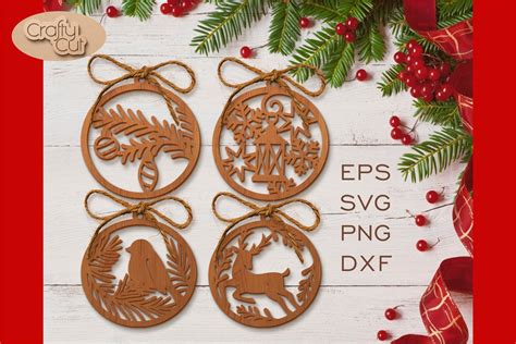 Christmas Tree Decorations Christmas Bauble Laser Cut Svg 985732