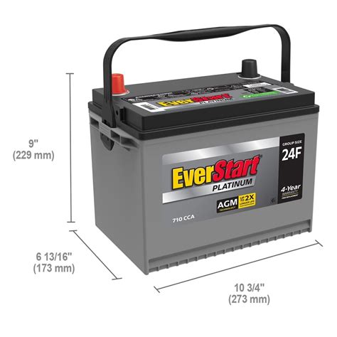 Everstart Platinum Boxed Agm Automotive Battery Group Size 24f 12 Volt
