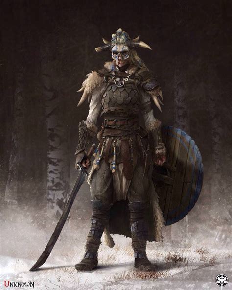 Druid Sentry Viking Character Fantasy Concept Art Tribal Warrior