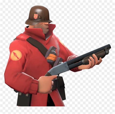Tf2 Soldier Holding Shotgun Hd Png Download 1010x955 Png Dlfpt