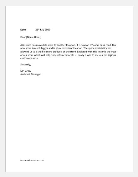 Starting a small business may sound exciting as you can be your own boss and spend your time and energy on something you are passionate about. Change Of Address Letter To Customers Template - Template ...