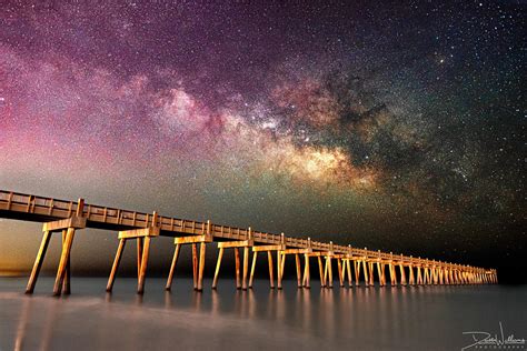 The Milky Way Shining Bright Over The Pier On Pensacola Beach Fl Rpics