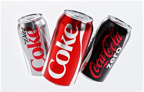 Artstation Set Of Coca Cola Cans Classic Zero Diet Coke Sodas