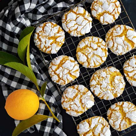 Powdered Sugar Lemon Crackle Cookies Recipe Oh Thats Good