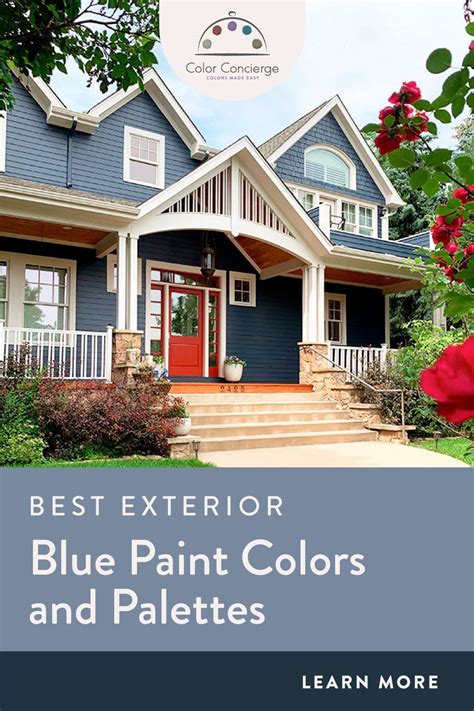 Best Exterior Blue Paint Colors And Palettes In 2021 Exterior House