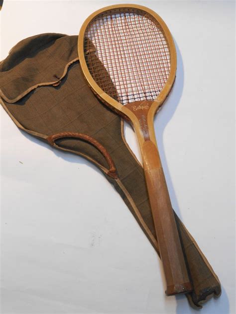Antique Slazenger Wooden Tennis Racket Eclipse C1912 With Racquet Cover