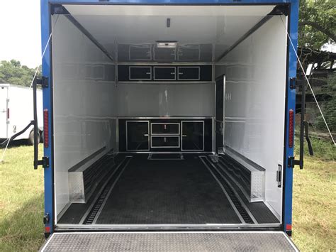 Install these inexpensive rubber mats over your existing flooring as a simple diy project. 8.5x14 Tandem Axle Motorcycle Trailer - Rubber Tread Floor - E-Track - Cabinets - Finished ...