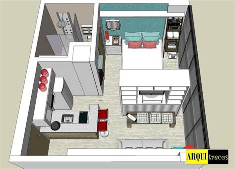 Projeto Arquitrecos Soluções Para Apartamento De 25 M2 Layout De Um