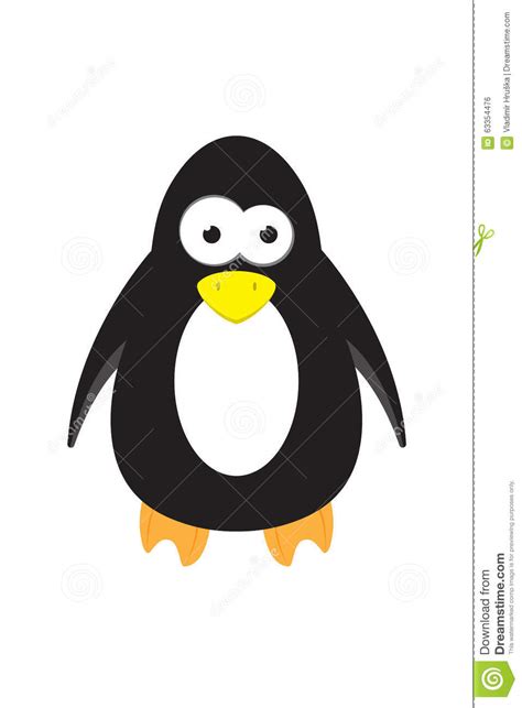 Cute Cartoon Penguin Animal Character Stock Vector