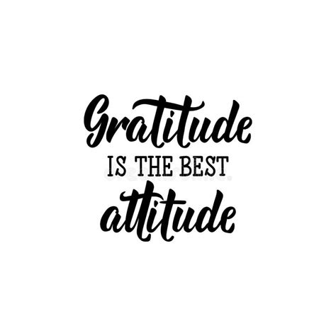 Gratitude Is The Best Attitude Lettering Calligraphy Vector