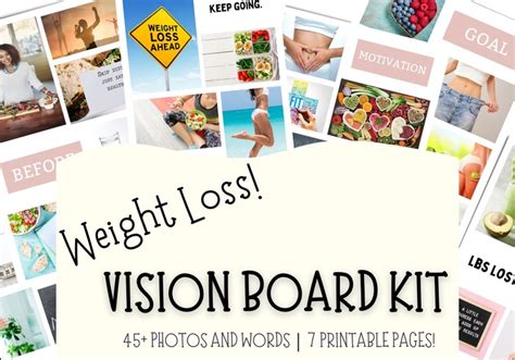 Vision Board Printable For Weight Loss Vision Board Kit Etsy