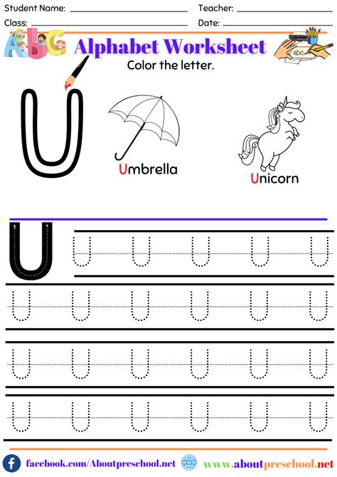 Free Letter U Tracing Worksheets Pin On Worksheets For Learning