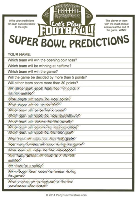 Super Bowl Party Ideas And Printables