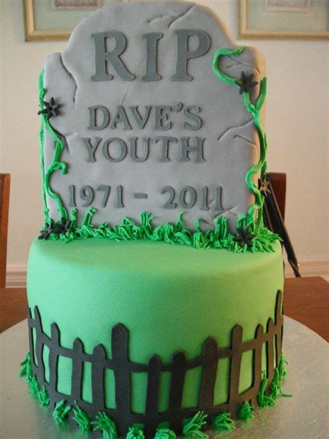 If i light them all according to your age, it'll burn up this whole place. 40th Birthday Tombstone Cake | 40th birthday cakes ...