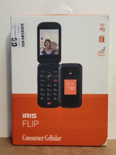 Consumer Cellular 89278725 Iris Flip 2 4g Lte 8gb Storage 13 Ghz