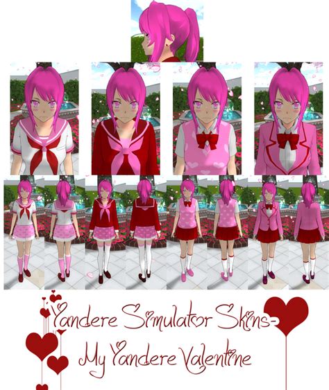Yandere Simulator My Yandere Valentine Skins By Imaginaryalchemist On Deviantart