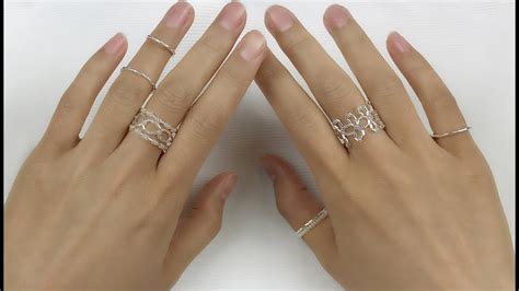 Easy Diy Handmade Silver Beaded Rings Tutorial How To Make Filigree