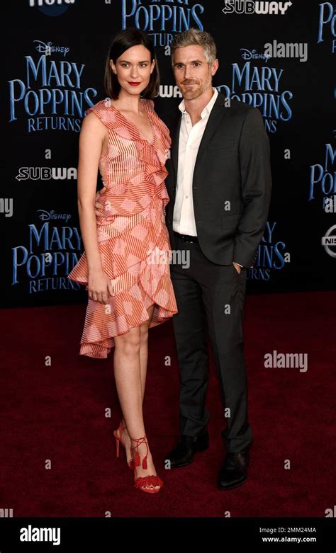 Dave Annable And His Wife Odette Pose Together At The Premiere Of The Film Mary Poppins Returns