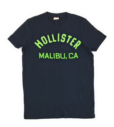 Hollister Mens Graphic T Shirt Tee Short Sleeve Embroidered Appliqué Ebay