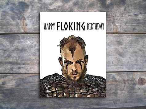 Vikings Birthday Day Card Floki Birthday Day Card Printable Etsy