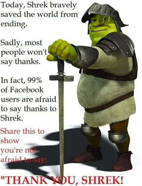 Thank You Shrek Shrek Shrek Memes Memes