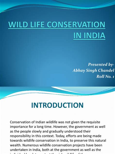 Wild Life Conservation In India Wildlife Protected Area