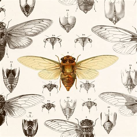Cicada Print Scientific Illustration Entomology Print Etsy