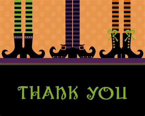 Halloween Thank You Cards Witch Thank You Notes Fall Thank