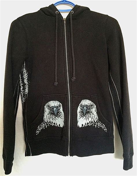 Harley Davidson Limited Edition Hoodie Small Black Trunk Full Zip Eagle