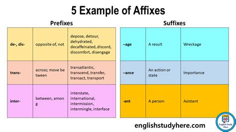 Affixes Definition List Of Common Prefixes Suffixes English 44 OFF