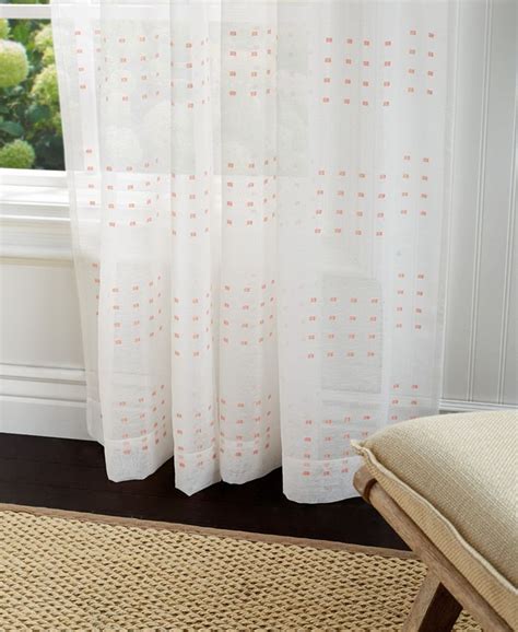 Martha Stewart Collection Montauk Clip Poletop Sheer Curtain Panel 84