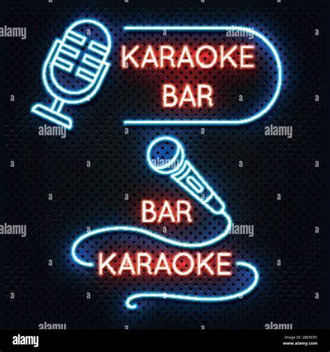 Roadside Karaoke Night Club Vector Signboard Isolated Illustration Of