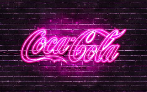 Descargar Fondos De Pantalla Logotipo De Coca Cola Púrpura 4k