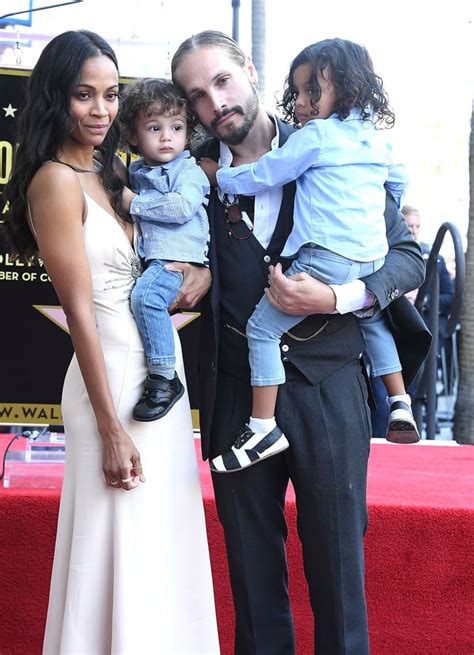 Zoe Saldana And Sons At Hollywood Walk Of Fame Ceremony 2018 Popsugar Celebrity Photo 2