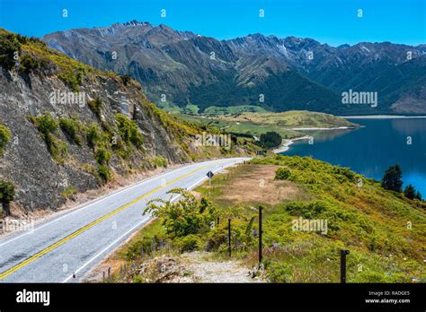 Lake Hawea Lookout New Zealand Stock Photo Alamy