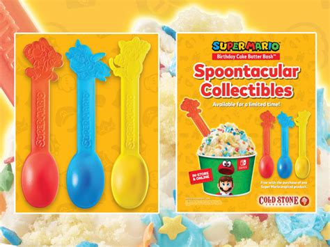 Cold stone creamery is excited to collaborate with nintendo once again and introduce a trio of new ice cream treats to commemorate the super mario bros. Cold Stone Creamery Releases New Super Mario-Themed Collectible Spoons - Chew Boom