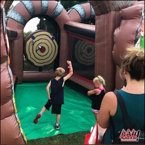 Axe Throwing Inflatable Game Record A Hit Entertainment