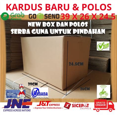 Kardus Polos Box Baru Kotak Packing Karton Dus Bok Tebal Single Wall