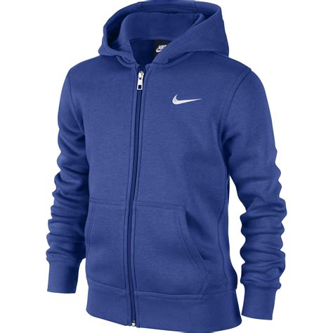 Nike Boys Ya76 Brushed Fleece Full Zip Hoodie Game Royal Blue