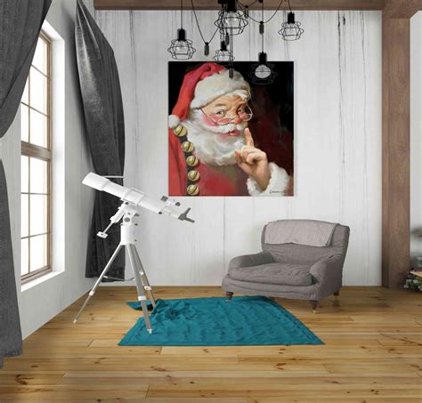 Epic Graffiti Shhh Santa By Yellow Cafe Canvas Wall Art Ebay
