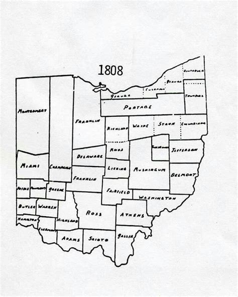Ohio Counties Ohio History Ohio Map Genealogy History