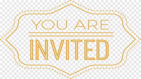 You Are Invited Banner Illustration Logo Brand Yellow Font Cartoon